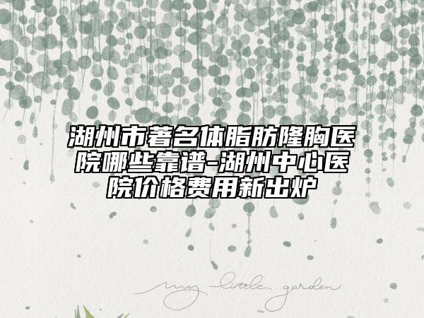 湖州市著名體脂肪隆胸醫(yī)院哪些靠譜-湖州中心醫(yī)院價(jià)格費(fèi)用新出爐