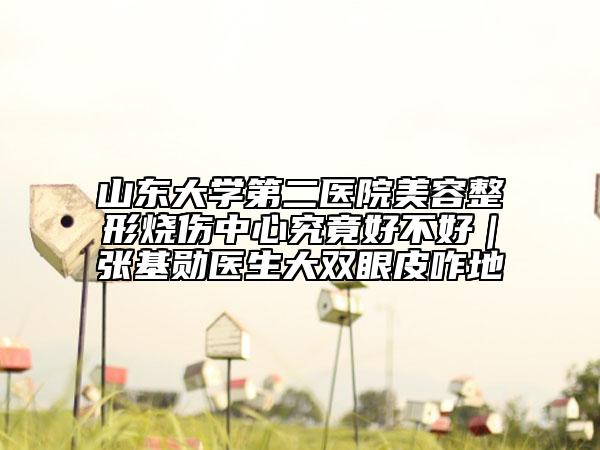 山東大學(xué)第二醫(yī)院美容整形燒傷中心究竟好不好|張基勛醫(yī)生大雙眼皮咋地
