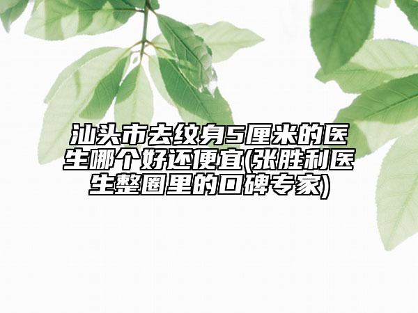 汕頭市去紋身5厘米的醫(yī)生哪個(gè)好還便宜(張勝利醫(yī)生整圈里的口碑專家)