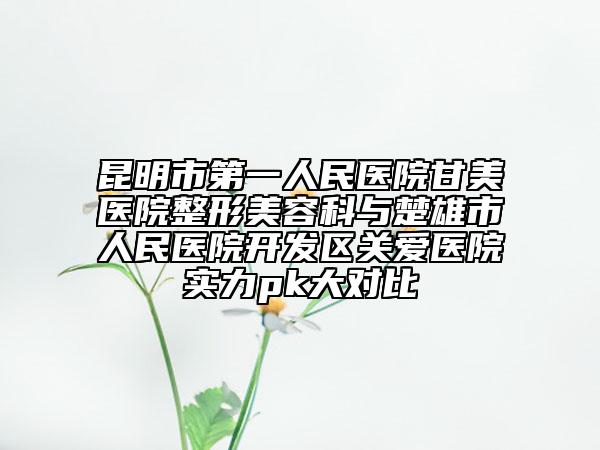 昆明市第一人民醫(yī)院甘美醫(yī)院整形美容科與楚雄市人民醫(yī)院開發(fā)區(qū)關(guān)愛醫(yī)院實力pk大對比