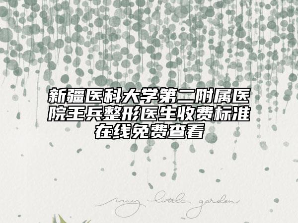新疆醫(yī)科大學(xué)第二附屬醫(yī)院王兵整形醫(yī)生收費(fèi)標(biāo)準(zhǔn)在線免費(fèi)查看