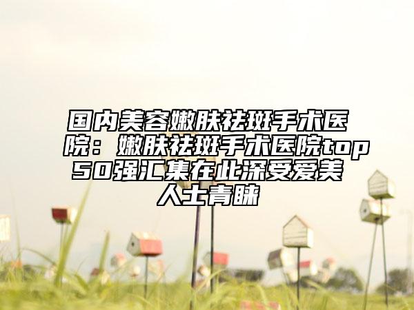 國(guó)內(nèi)美容嫩膚祛斑手術(shù)醫(yī)院：嫩膚祛斑手術(shù)醫(yī)院top50強(qiáng)匯集在此深受愛(ài)美人士青睞