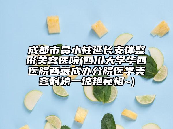成都市鼻小柱延長支撐整形美容醫(yī)院(四川大學(xué)華西醫(yī)院西藏成辦分院醫(yī)學(xué)美容科榜一驚艷亮相~)