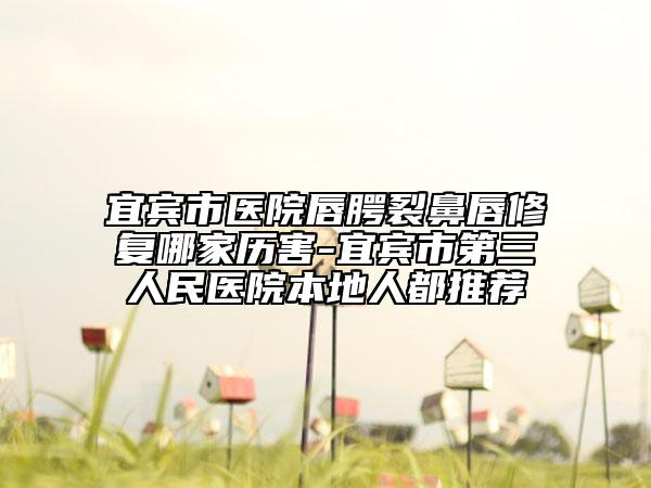 宜賓市醫(yī)院唇腭裂鼻唇修復(fù)哪家歷害-宜賓市第三人民醫(yī)院本地人都推薦