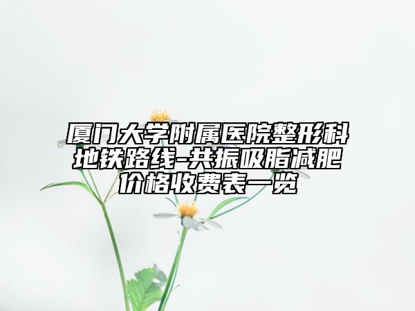 廈門大學附屬醫(yī)院整形科地鐵路線-共振吸脂減肥價格收費表一覽