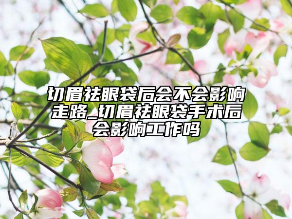 切眉祛眼袋后會(huì)不會(huì)影響走路_切眉祛眼袋手術(shù)后會(huì)影響工作嗎