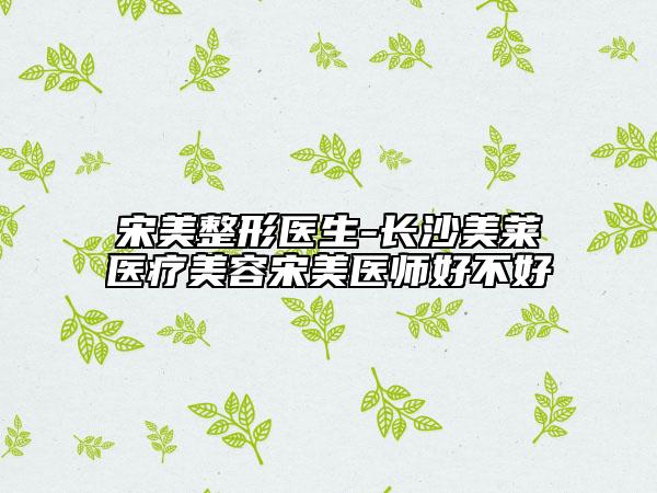 宋美整形醫(yī)生-長沙美萊醫(yī)療美容宋美醫(yī)師好不好