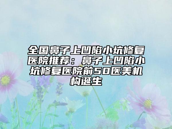 全國鼻子上凹陷小坑修復(fù)醫(yī)院推薦：鼻子上凹陷小坑修復(fù)醫(yī)院前50醫(yī)美機構(gòu)誕生