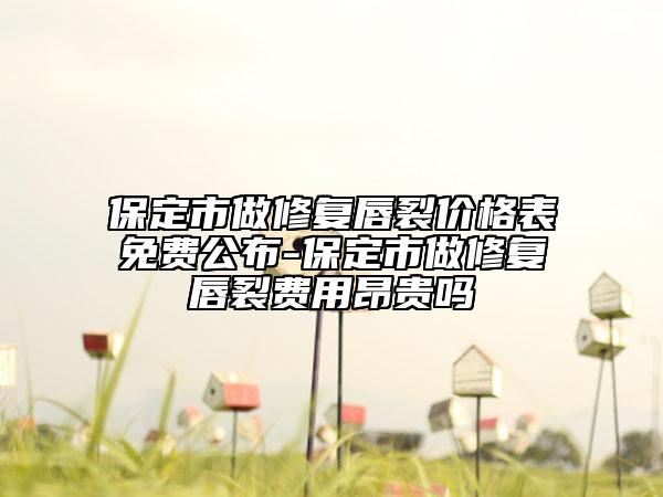 保定市做修復(fù)唇裂價(jià)格表免費(fèi)公布-保定市做修復(fù)唇裂費(fèi)用昂貴嗎