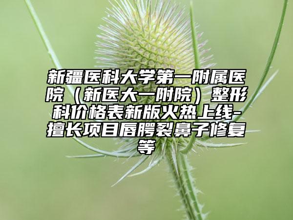新疆醫(yī)科大學(xué)第一附屬醫(yī)院（新醫(yī)大一附院）整形科價格表新版火熱上線-擅長項目唇腭裂鼻子修復(fù)等