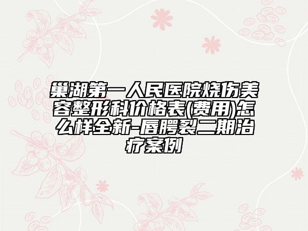 巢湖第一人民醫(yī)院燒傷美容整形科價格表(費用)怎么樣全新-唇腭裂二期治療案例