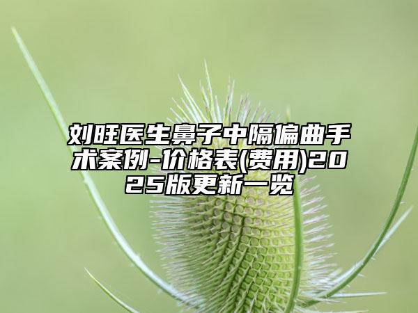 劉旺醫(yī)生鼻子中隔偏曲手術(shù)案例-價(jià)格表(費(fèi)用)2025版更新一覽