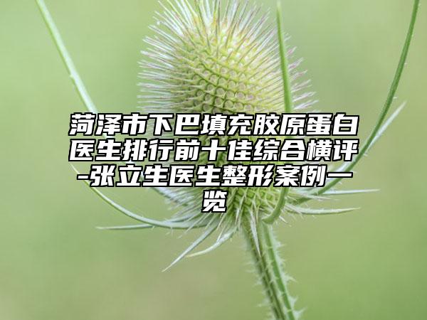 菏澤市下巴填充膠原蛋白醫(yī)生排行前十佳綜合橫評-張立生醫(yī)生整形案例一覽