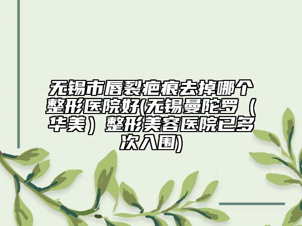 無錫市唇裂疤痕去掉哪個(gè)整形醫(yī)院好(無錫曼陀羅(華美)整形美容醫(yī)院已多次入圍)