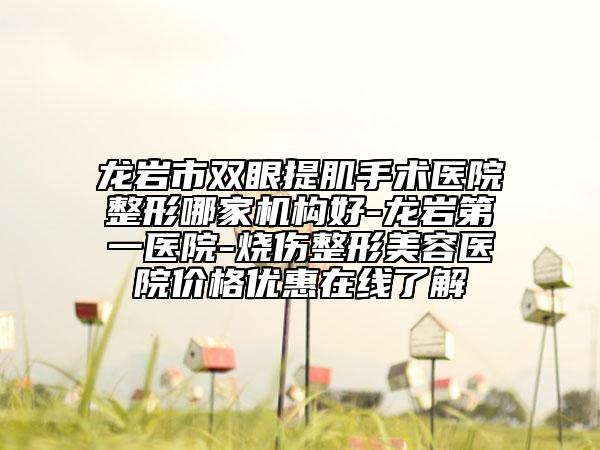龍巖市雙眼提肌手術醫(yī)院整形哪家機構好-龍巖第一醫(yī)院-燒傷整形美容醫(yī)院價格優(yōu)惠在線了解