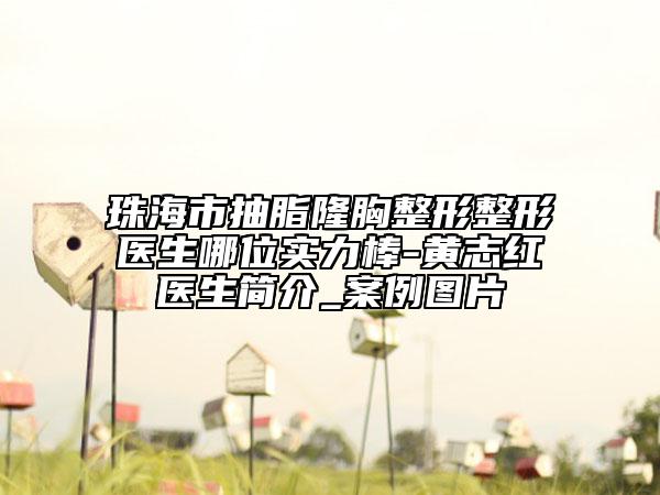 珠海市抽脂隆胸整形整形醫(yī)生哪位實力棒-黃志紅醫(yī)生簡介_案例圖片