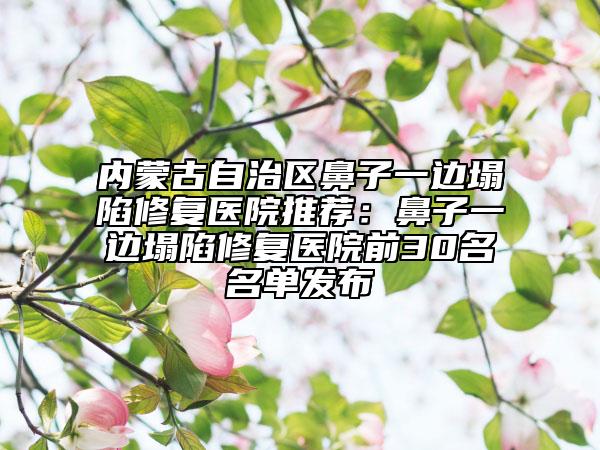 內蒙古自治區(qū)鼻子一邊塌陷修復醫(yī)院推薦：鼻子一邊塌陷修復醫(yī)院前30名名單發(fā)布