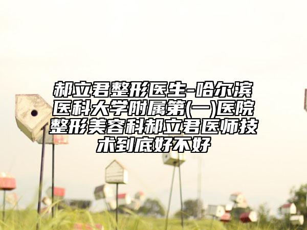 郝立君整形醫(yī)生-哈爾濱醫(yī)科大學(xué)附屬第(一)醫(yī)院整形美容科郝立君醫(yī)師技術(shù)到底好不好