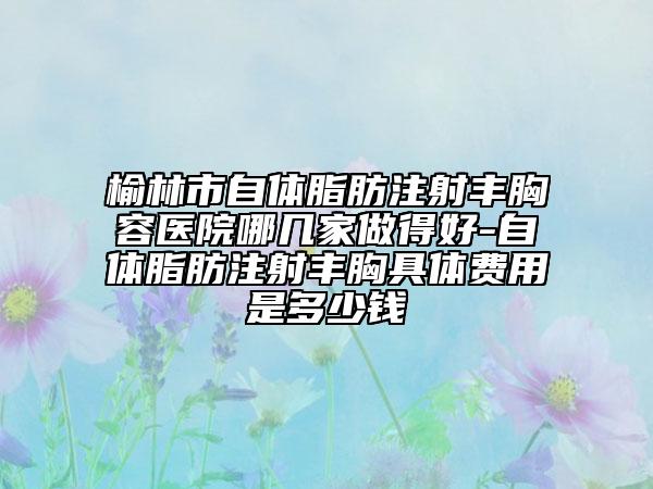 榆林市自體脂肪注射豐胸容醫(yī)院哪幾家做得好-自體脂肪注射豐胸具體費用是多少錢