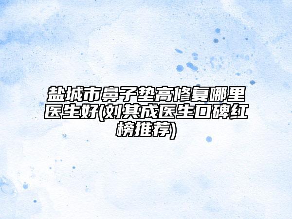 鹽城市鼻子墊高修復(fù)哪里醫(yī)生好(劉其成醫(yī)生口碑紅榜推薦)