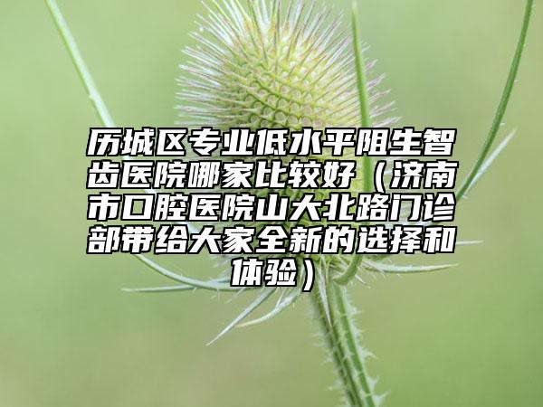歷城區(qū)專業(yè)低水平阻生智齒醫(yī)院哪家比較好（濟南市口腔醫(yī)院山大北路門診部帶給大家全新的選擇和體驗）