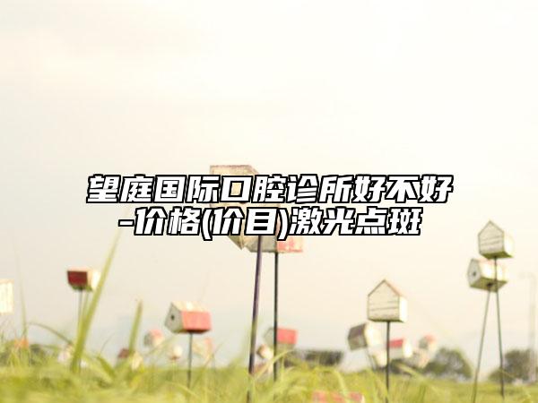 望庭國際口腔診所好不好-價格(價目)激光點(diǎn)斑