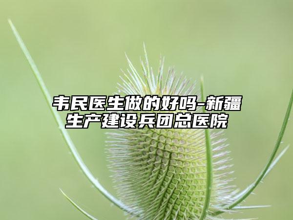 韋民醫(yī)生做的好嗎-新疆生產(chǎn)建設(shè)兵團總醫(yī)院