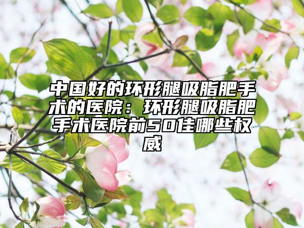 中國好的環(huán)形腿吸脂肥手術(shù)的醫(yī)院：環(huán)形腿吸脂肥手術(shù)醫(yī)院前50佳哪些權(quán)威