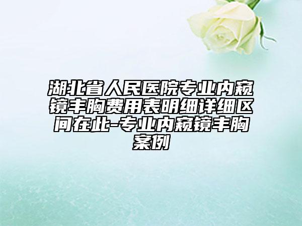 湖北省人民醫(yī)院專業(yè)內(nèi)窺鏡豐胸費用表明細(xì)詳細(xì)區(qū)間在此-專業(yè)內(nèi)窺鏡豐胸案例