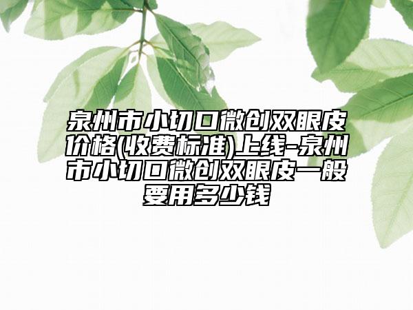 泉州市小切口微創(chuàng)雙眼皮價格(收費標(biāo)準(zhǔn))上線-泉州市小切口微創(chuàng)雙眼皮一般要用多少錢