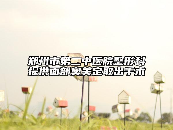 鄭州市第二中醫(yī)院整形科提供面部奧美定取出手術(shù)