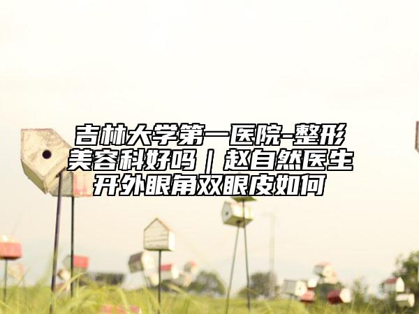 吉林大學(xué)第一醫(yī)院-整形美容科好嗎｜趙自然醫(yī)生開(kāi)外眼角雙眼皮如何