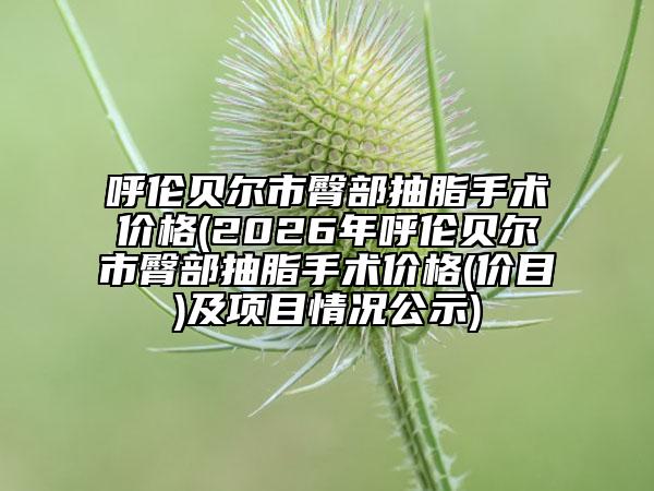 呼倫貝爾市臀部抽脂手術(shù)價格(2026年呼倫貝爾市臀部抽脂手術(shù)價格(價目)及項目情況公示)