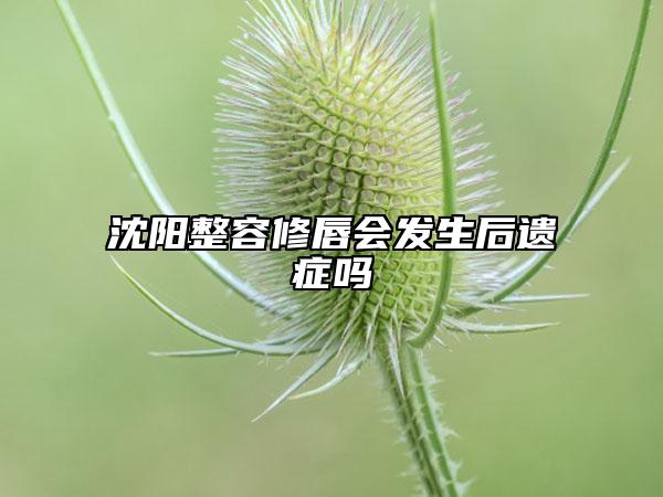 沈陽整容修唇會(huì)發(fā)生后遺癥嗎