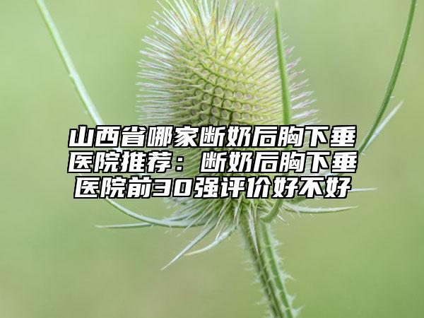 山西省哪家斷奶后胸下垂醫(yī)院推薦:斷奶后胸下垂醫(yī)院前30強(qiáng)評(píng)價(jià)好不好