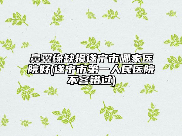 鼻翼緣缺損遂寧市哪家醫(yī)院好(遂寧市第一人民醫(yī)院不容錯過)
