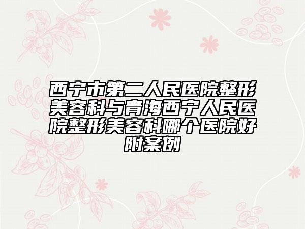 西寧市第二人民醫(yī)院整形美容科與青海西寧人民醫(yī)院整形美容科哪個醫(yī)院好附案例