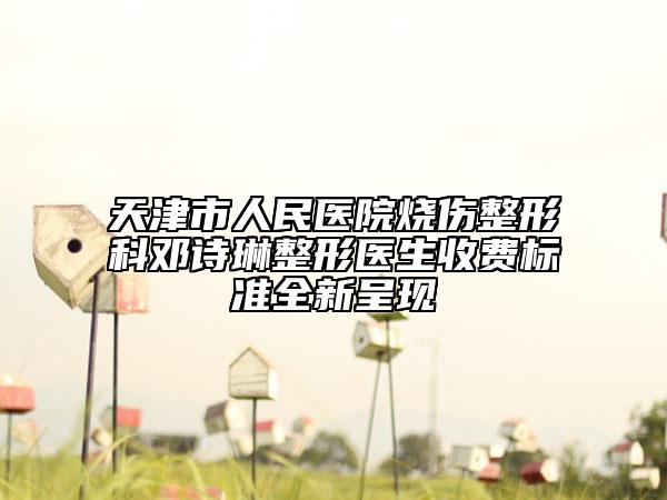 天津市人民醫(yī)院燒傷整形科鄧詩琳整形醫(yī)生收費標準全新呈現(xiàn)