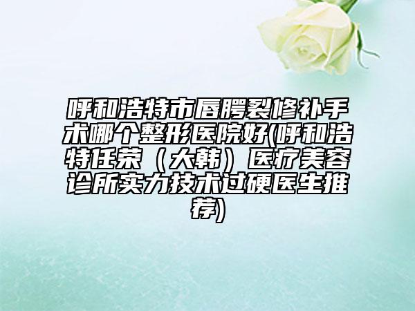 呼和浩特市唇腭裂修補手術哪個整形醫(yī)院好(呼和浩特任榮（大韓）醫(yī)療美容診所實力技術過硬醫(yī)生推薦)