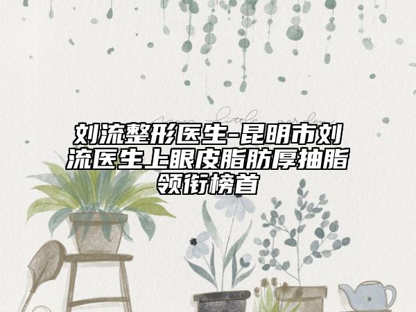 劉流整形醫(yī)生-昆明市劉流醫(yī)生上眼皮脂肪厚抽脂領(lǐng)銜榜首