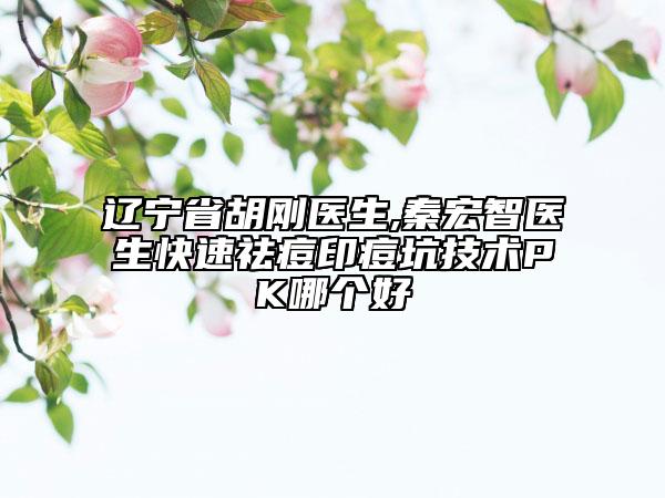 遼寧省胡剛醫(yī)生,秦宏智醫(yī)生快速祛痘印痘坑技術(shù)PK哪個(gè)好