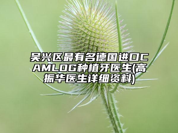 吳興區(qū)最有名德國進(jìn)口CAMLOG種植牙醫(yī)生(高振華醫(yī)生詳細(xì)資料)