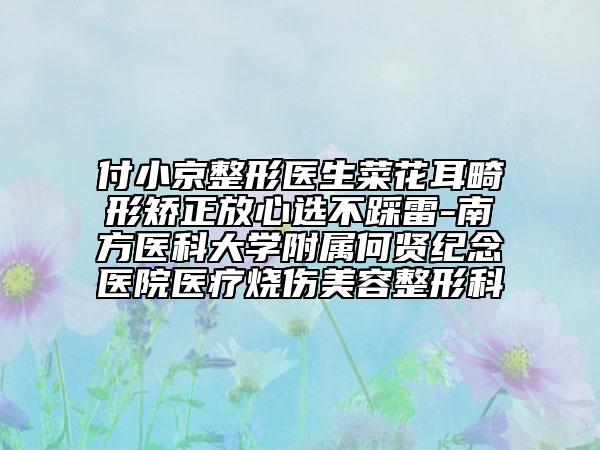 付小京整形醫(yī)生菜花耳畸形矯正放心選不踩雷-南方醫(yī)科大學(xué)附屬何賢紀(jì)念醫(yī)院醫(yī)療燒傷美容整形科