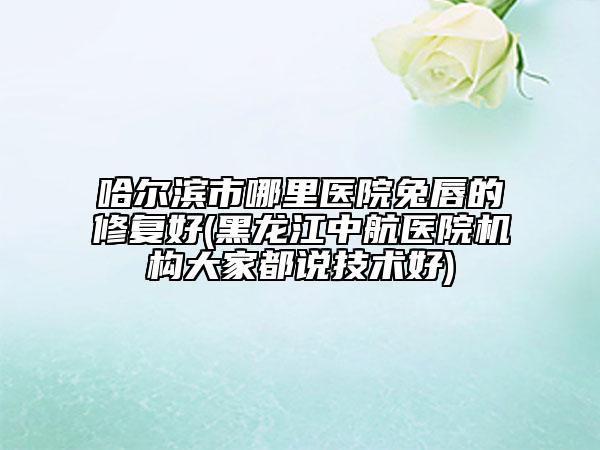 哈爾濱市哪里醫(yī)院兔唇的修復(fù)好(黑龍江中航醫(yī)院機(jī)構(gòu)大家都說技術(shù)好)