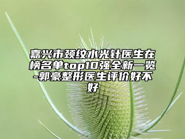 嘉興市頸紋水光針醫(yī)生在榜名單top10強(qiáng)全新一覽-郭豪整形醫(yī)生評價好不好