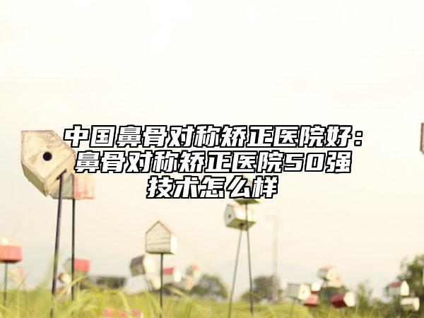 中國鼻骨對稱矯正醫(yī)院好:鼻骨對稱矯正醫(yī)院50強技術怎么樣