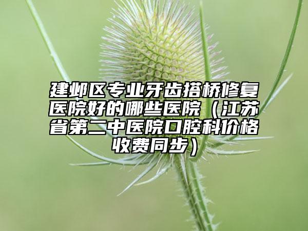 建鄴區(qū)專業(yè)牙齒搭橋修復(fù)醫(yī)院好的哪些醫(yī)院(江蘇省第二中醫(yī)院口腔科價(jià)格收費(fèi)同步)