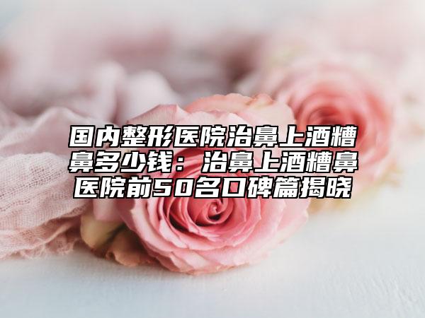 國內(nèi)整形醫(yī)院治鼻上酒糟鼻多少錢：治鼻上酒糟鼻醫(yī)院前50名口碑篇揭曉