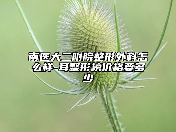 南醫(yī)大二附院整形外科怎么樣-耳整形榜價(jià)格要多少