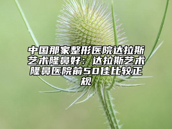 中國那家整形醫(yī)院達(dá)拉斯藝術(shù)隆鼻好:達(dá)拉斯藝術(shù)隆鼻醫(yī)院前50佳比較正規(guī)
